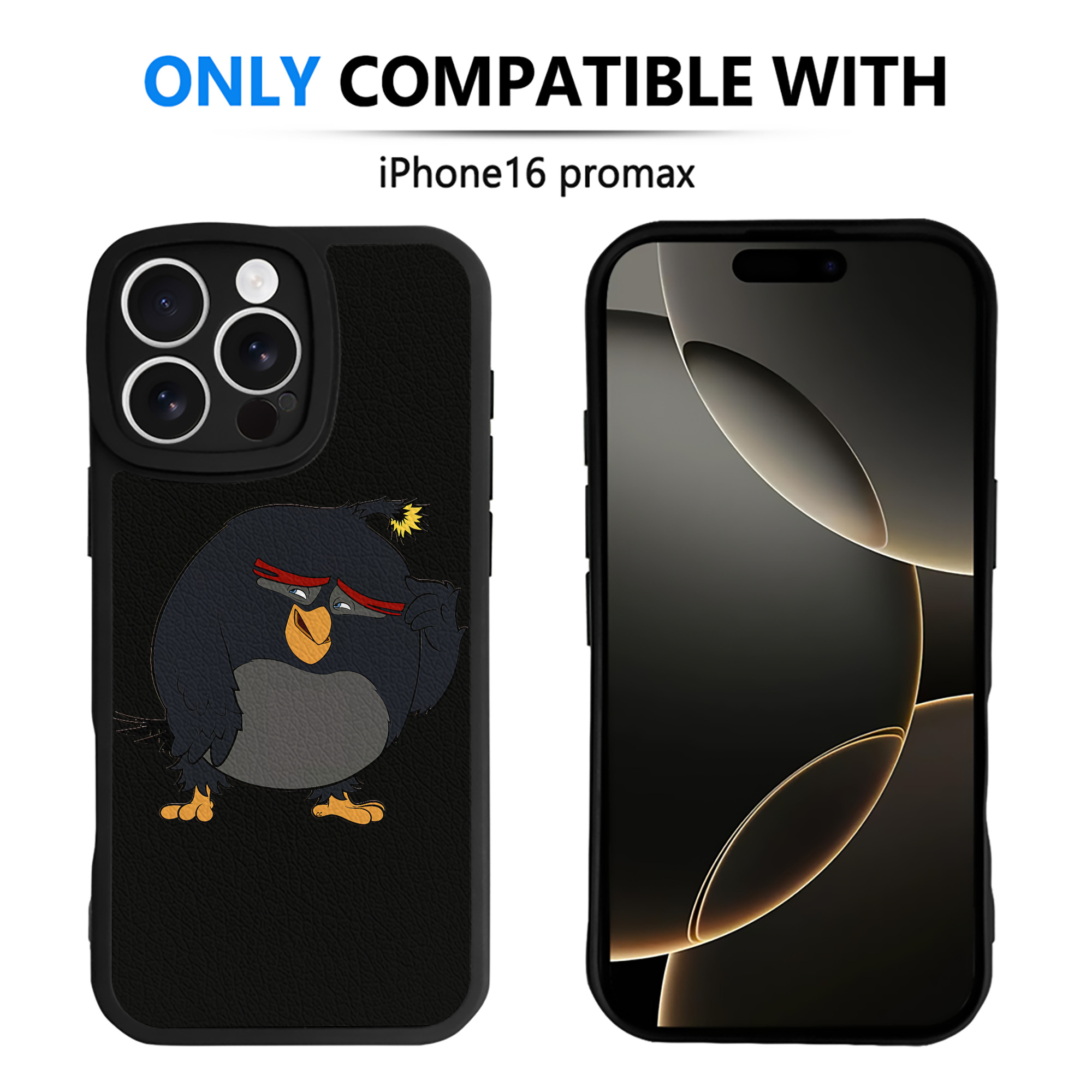 （画像用） Angry Birds アングリーバード 【iPhone 16シリーズ対応】シリコンスマホケース（レザー調） 材質：シリコン